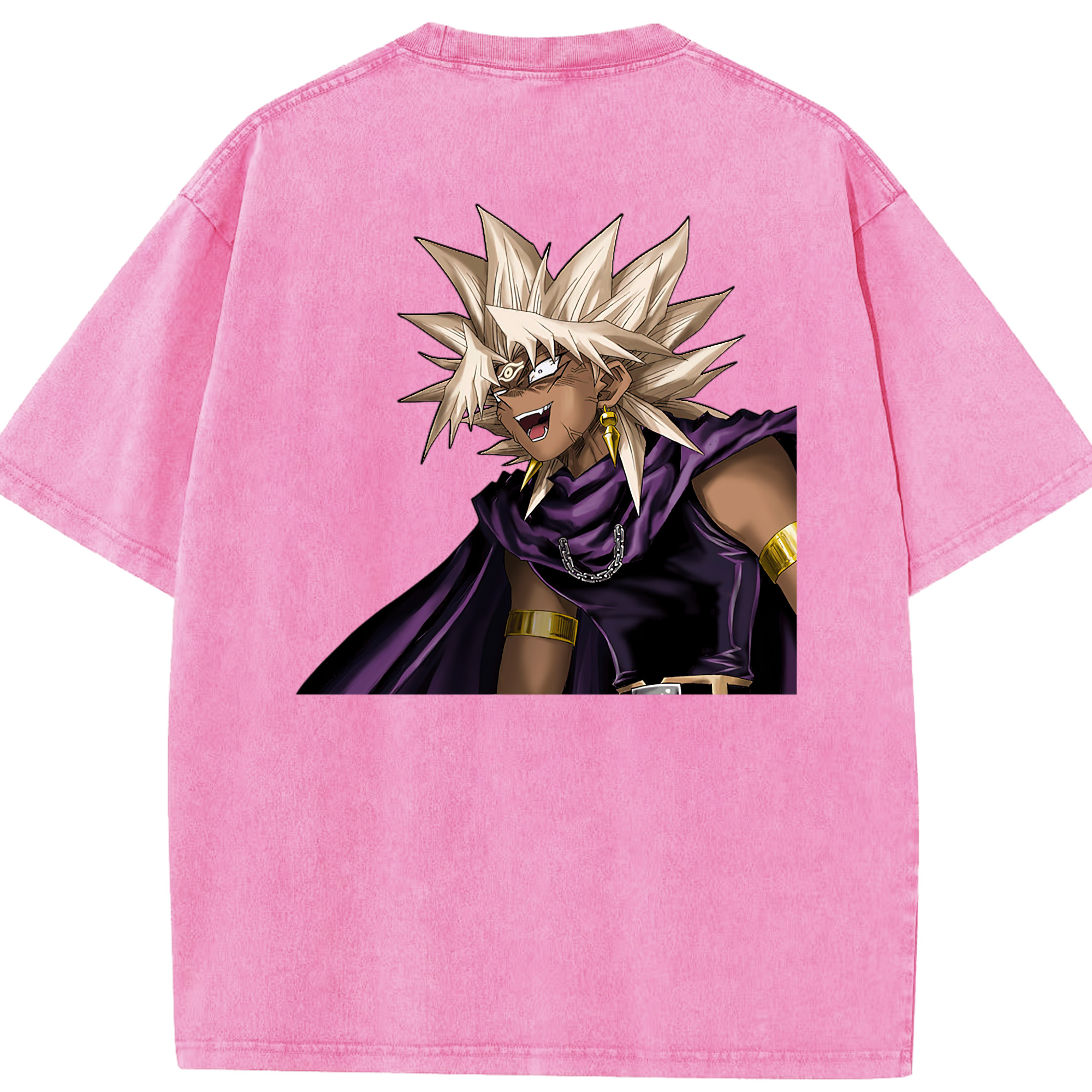 （画像用） 遊☆戯☆王 Yu-Gi-Oh! 綿100% ヴィンテージ風 半袖Tシャツ（背面プリント）